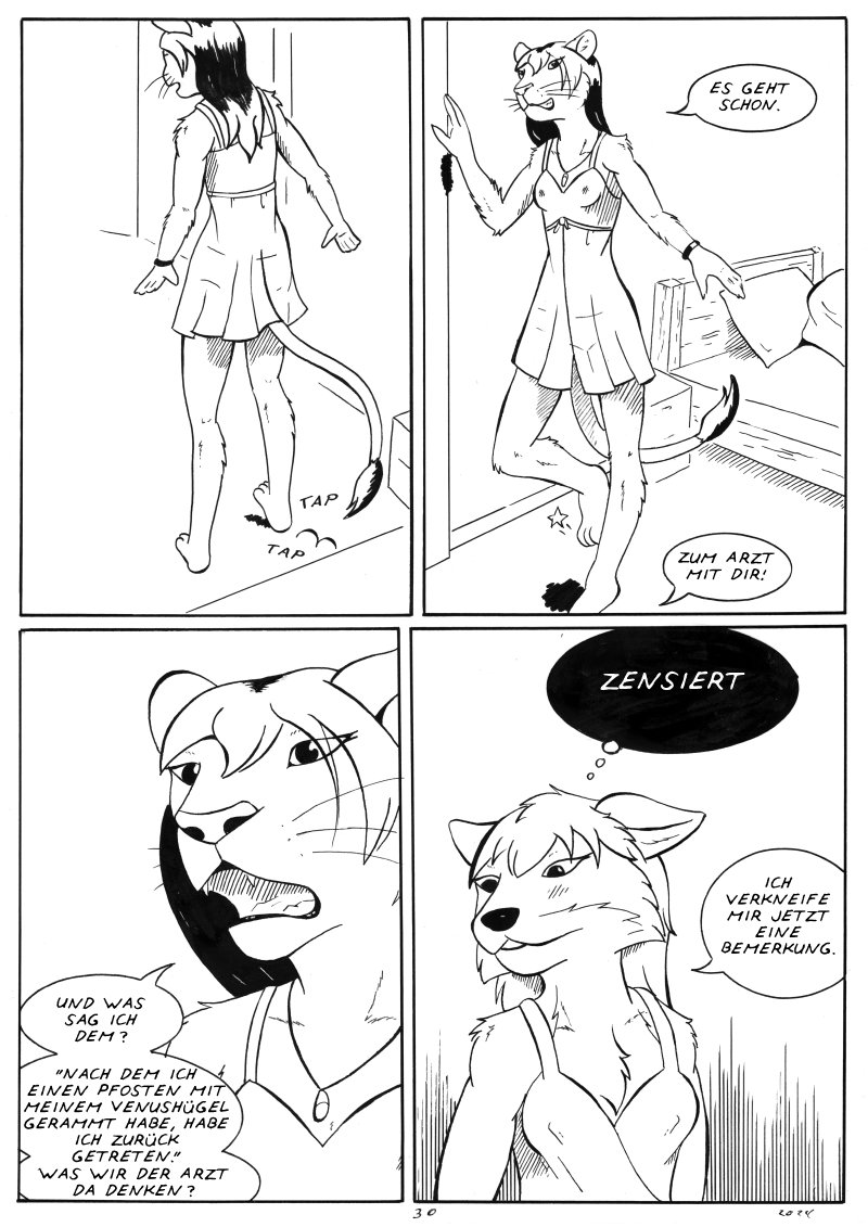 Die aktuelle Seite des deutsch sprachigen Furry Webcomics Sandra's Day